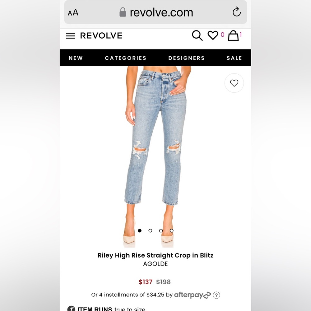 Agolde jeans. Style- riley